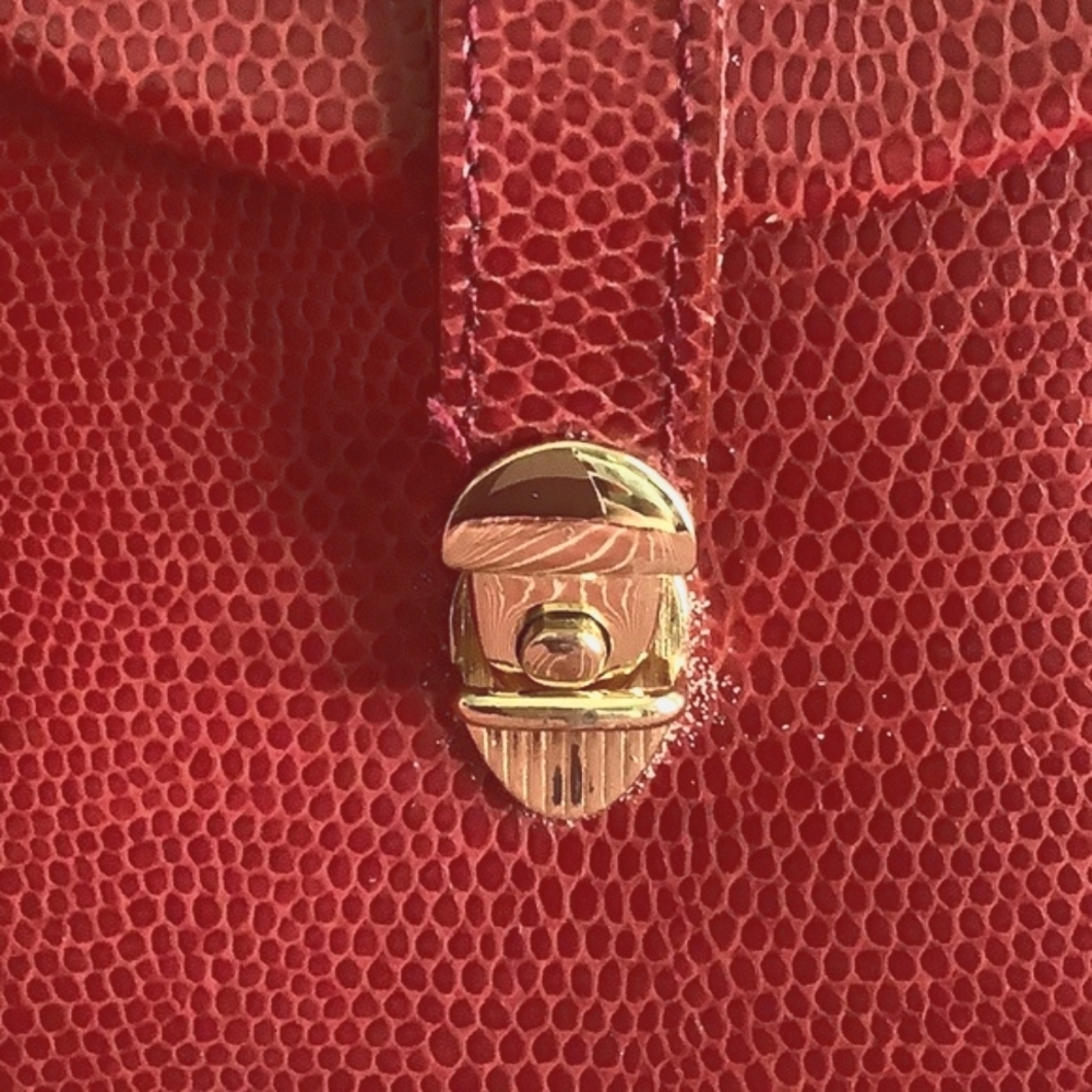 Jewelry travel case, red faux leather - Picture 6 of 6